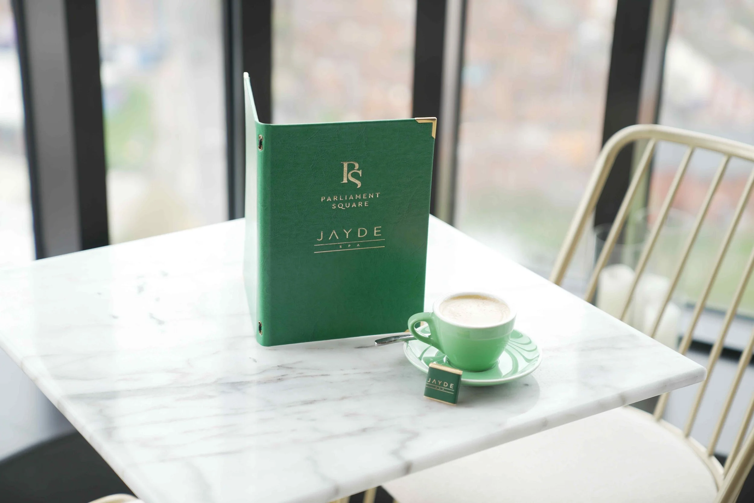 Coffee at the Jayde Spa lounge café.